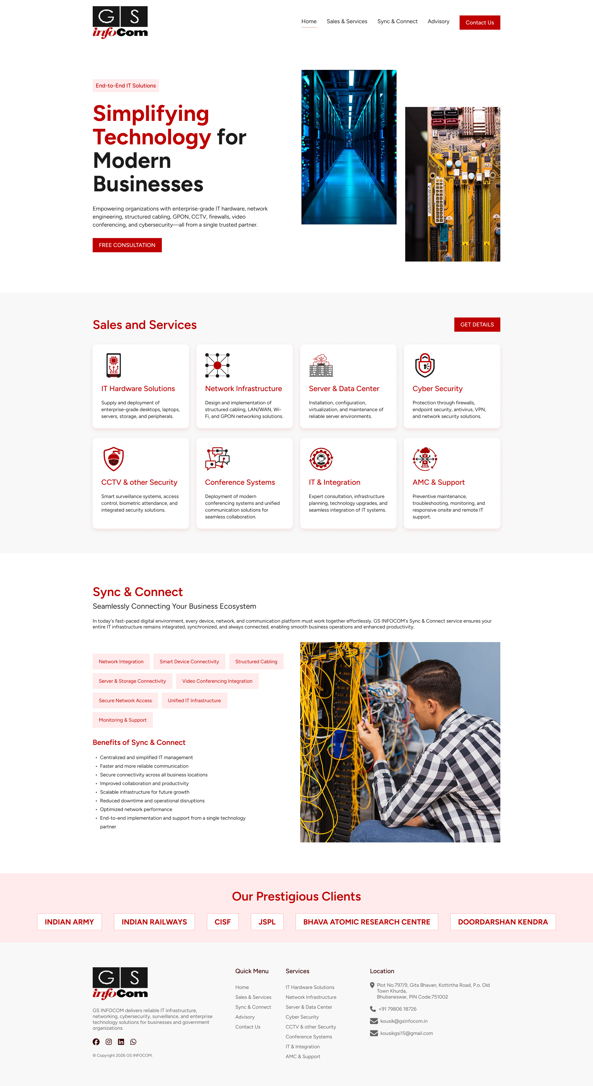 GS Infotech Website Template